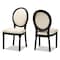 Baxton Studio Louis French Inspired Beige Faux Leather Upholstered & Black Finished Wood Dining Chair, PK2 201-2PC-12337 - alternate 8